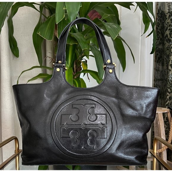 ♦️♦️  TORY BURCH AUTHENTIC BLACK BOMBE ELLA SATCHEL ♦️♦️ - Picture 2 of 16